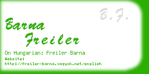 barna freiler business card